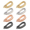 真ちゅう カラビナ ミニカラビナ スナップフック スプリングバックル ジルコニア ヒーロークリップ 金具 留め金 接続金具 パーツ ネックレス ペンダント ビーズクランプ ジュエリー用 丸カン付き 手作り DIY ハンドメイド 手芸用品 8個 4色 送料無料