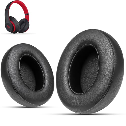 Beats Studio3 Wireless イヤーパッド 交換用 ビーツヘッドホン対応 快適 メモリフォーム ワイヤレスヘッドホン交換用 黒 代替品 互換品 送料無料
