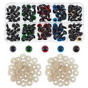さし目 ぬいぐるみ目 8mm 動物 カラフルなプラスチック製 安全目 テディベア目 クマのため カラフル 丸いクラフト 人形の目 ワッシャー付き 犬 人形制作キット 5色 差し目 100個入り 送料無料