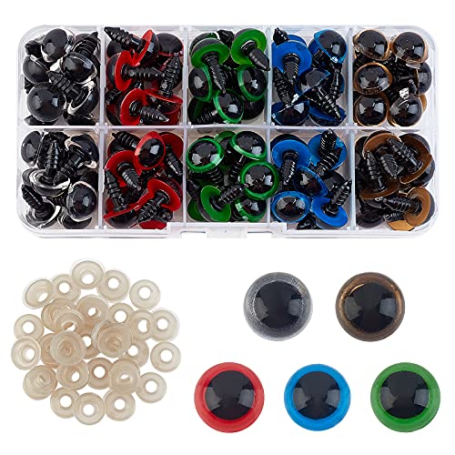 さし目 差し目 ぬいぐるみ目 12mm プラスチック製 安全性ボール プラスチック眼球 人形目 クマ カラフ..