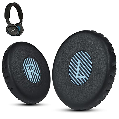 Bose OE2 交換用 イヤーパッド ソフトレザー メモリーフォーム Bose Over-Ear 2(OE2 OE2i)に適合 ブルースクリム ブラック 代替品 互換品 送料無料
