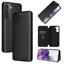 Galaxy S21 SC-51B SCG09 ケース 手帳型 炭素繊維調 PC製 薄い ウォレットタイプ 防指紋 クラムシェル スタンド機能 スマホケース カ...