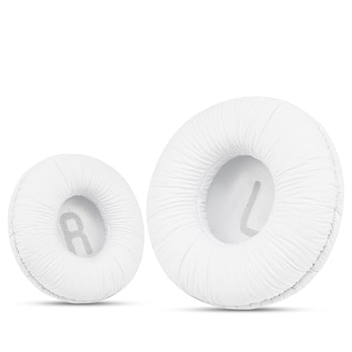 ソニー MDR-ZX110 / MDR-ZX330BT / V150 汎用 交換用 イヤーパッド 70mm JBL Tune 600bt / T500BT / T450BT 70MM 代替品 互換品 70mm直径 ヘッドホン用のみ-Thicker White 送料無料