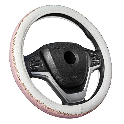 ハンドルカバー 軽自動車 sサイズ 手触りよし 通気性よし ステアリングカバー かわいい 滑り止め 柔らかく快適 車用内装パーツ ピンク 社外品 代替品
