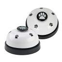 コールベル 犬 猫 卓上ベル コールベル しつけ用 訓練用品 ペットおもちゃ 2個入り 鈴ベル (ホワイト)