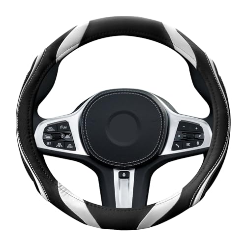 ハンドルカバー 軽自動車 シリコン レザー sサイズ おしゃれ 手触りよし ステアリングカバー グリップ感よし ホワイト 社外品 代替品