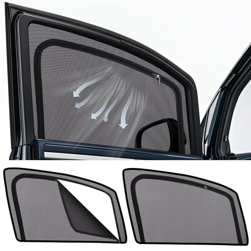 ノア ヴォクシー 80系 メッシュカーテン マグネット式 防虫ネット サイド用 網戸 ジッパーのデザイン 日除け 目隠し 遮光 通気 紫外線カット 虫除け プライバシー保護 取付簡単 収納袋付き