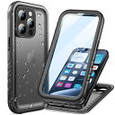 iPhone 13 Pro Max ケース 防水 防塵 耐衝撃 360度 全面 両面 軽量 カメラ保護 ストラップ付き 海 お風呂 水中撮影 洗濯可能 iPhone13ProMax ケース - 薄型 頑丈 人気 QI充電 iPhone13プロマックス ケース「3眼レフ-6.7インチ-黒」 送料無料