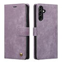 Galaxy A54 5G ケース 手帳型 SC-53D / SCG21 ケース 上質PUレザー 財布型 ケース ギャラクシーA54 手帳型 携帯カバー カード収納 スタンド機能付き マグネット式 軽量薄型 手触りが良い 耐衝撃 全面保護 手作 ケース Galaxy A54 5G パープル 送料無料