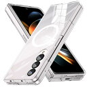 Galaxy Z Fold4 ケース マグネット搭載 クリア 耐衝撃 磁気カバー 花柄 可愛い PC 薄型 軽量 ワイヤレス充電ギャラクシーZ フォールド4 5...