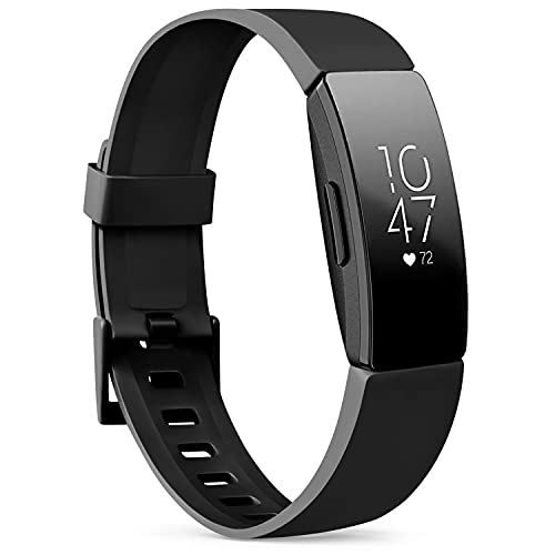 Fitbit Inspire / Fitbit Inspire HR バンド ベルト 交換用バンド 柔らかいシリコン スポーツバンド 調節可能 (S, 黒) 送料無料