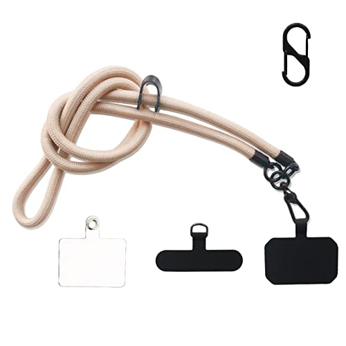 スマホショルダーストラップ [1+3枚セット] スマホ ストラップ 首掛け 太め 斜めがけ アウトドア 紛失 / 落下防止 長さ調整可能 全機種対応 (Sturdy-camel)