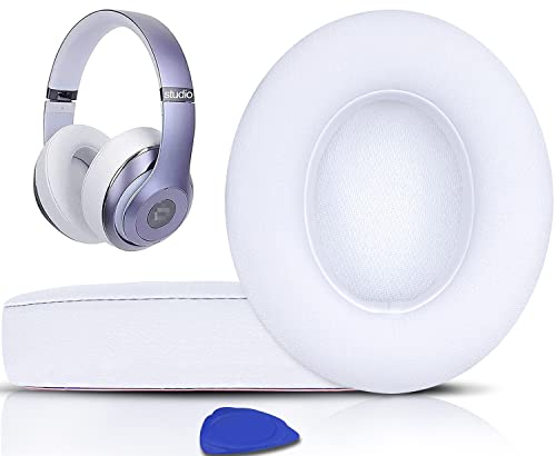イヤーパッド イヤークッション Beats Studio3 ＆ Studio2 Wired / Wireless ワイヤレスヘッドホン 交換パッド A1914 / B0500 / B0501 ヘッドセットパッド 遮音 メモリフォーム (白) 送料無料
