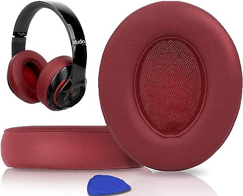 イヤーパッド イヤークッション Beats Studio3 ＆ Studio2 Wired / Wireless ワイヤレスヘッドホン 交換パッド A1914 / B0500 / B0501 ヘッドセットパッド 遮音 メモリフォーム (ブルゴーニュ) 送料無料