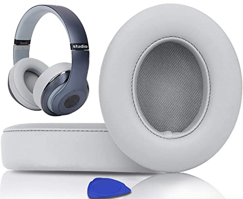 イヤーパッド イヤークッション Beats Studio3 ＆ Studio2 Wired / Wireless ワイヤレスヘッドホン 交換パッド A1914 / B0500 / B0501 ヘッドセットパッド 遮音 メモリフォーム (ライトグレー) 送料無料