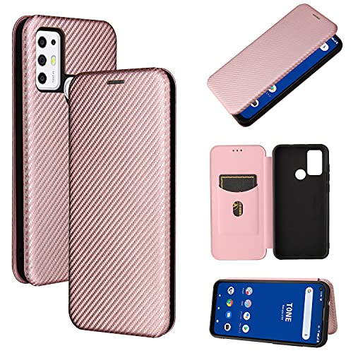 TONE E21 ケース 手帳型 TONE E21 スマホカバー 背面ケース 軽量 薄型 財布型 カード収納 TONE E21 スマホケース マグネット ストラップ付き 耐衝撃 全面保護-ピンク 送料無料