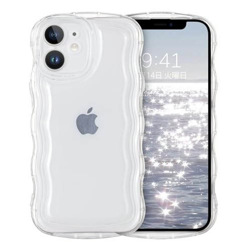 iPhone 12 ケース クリア ウェーブ iPhone 12 ソフト 純透明 ケースTPU ウェーブ 人気 バンパー 耐衝撃 超軽量 薄型 ワイヤレス充電 ストラップホール付き 丸い円形カメラ アイフォン12 6.1インチ用 カバー (クリア 純透明 ) 送料無料