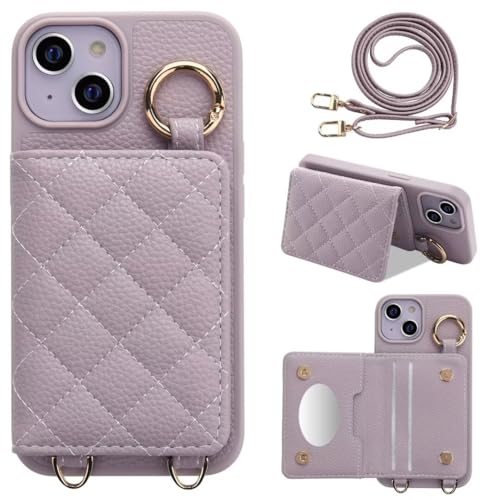 iPhone 14 ケース スマホショルダー ストラップ スマホケース リング付き 化粧鏡付き 軽量 ...