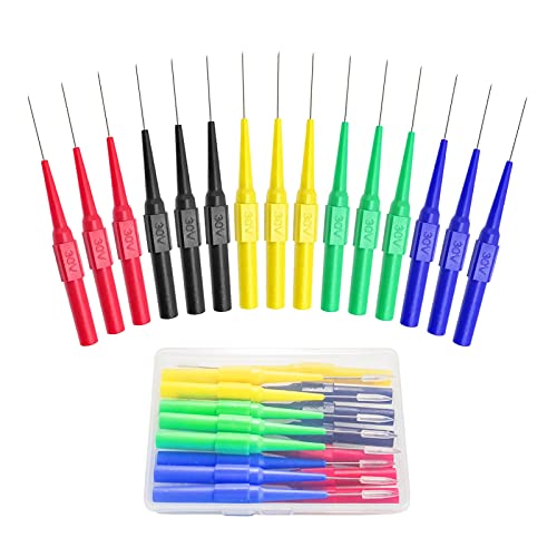 テストプローブピン 絶縁針 テストプローブ 4mmバナナジャック バックプローブ 30V / 10A 小型ICピン ..