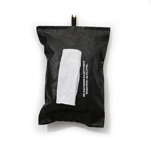 ティッシュケース 吊り下げ タイベック 掛けられる北欧 キッチン 車用 (黒) 送料無料