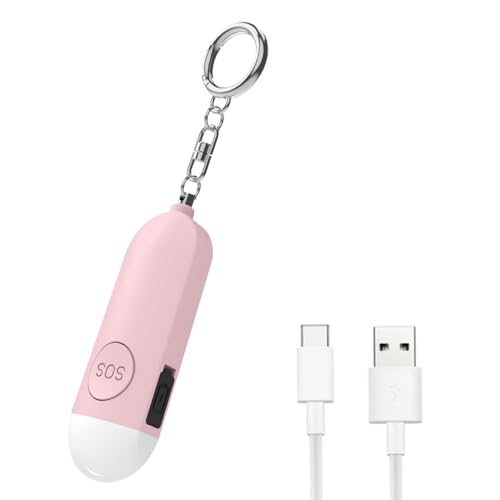 防犯ブザー 防犯アラーム LEDライト付き 130dB 超大音量防水 USB充電式 電池残量提示 子供 高齢者 女性..