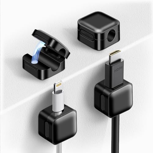 ケーブルホルダー マグネット ケーブルクリップ 薄型 コードホルダー ケーブルフック コードクリップ マグネット ケーブル 固定 磁石 デスク周り 便利グッズ コード まとめる 収納 配線 整理 落下 紛失防止 USB type-c マウスライン 電源コード イヤホン LAN ...