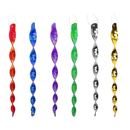 鳥よけ 鳥よけグッズ 鳥避け棒 シャインスパイラル 鳩よけ カラスよけ からす撃退 カラス対策 鳥害対策 駆除 防鳥 太陽光反射棒 吊り下げ式 スパイラル 庭 ガーデン用品 とりよけ ハト カラス ベランダ (6本セット 6色) 送料無料