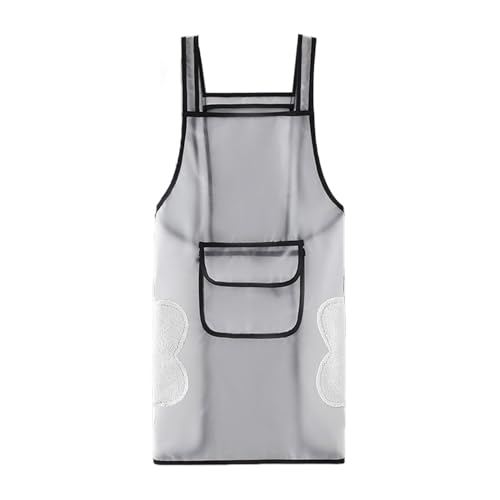 エプロン 防水 ビニールエプロン 手拭きエプロン 半透明 防水エプロン TPU業務用 エプロン おしゃれ レディース (白)