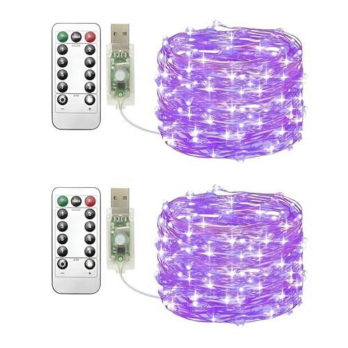 USB LEDテープライト 20m フェアリーライト 100LED USB銅線ストリングライト リモコン付き 8種類のモー..