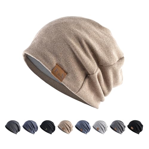 ニット帽 メンズ 春 秋 冬 ナイトキャップ ビーニー 二重構造 ニットキャップ サウナハット 帽子 レディース ケア帽子 ユニセックス フリーサイズ 男女兼用 ソフト 伸縮性 シンプル 無地 暖かい Free Size ドット仕様-カーキ 送料無料