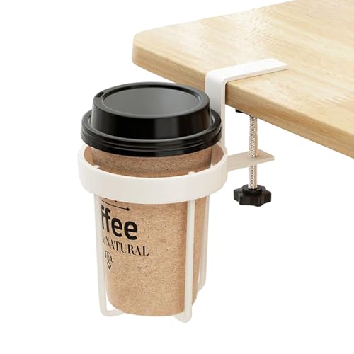 ドリンクホルダー デスク 机の下に収納できる カップホルダー デスク クランプ式 取り付け簡単 金属製 ..