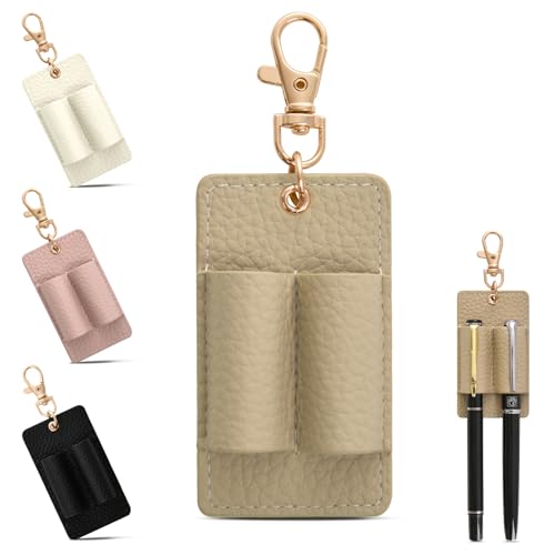 ペンホルダー 2本挿し レザーペンホルダー 革 ペンホルダー めがね サングラス ホルダー/ペンケース ペン挿し ペン入れ ペン収納/おしゃれ かわいい モダン...