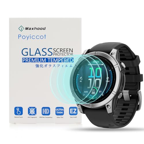 GARMIN Fenix 8 Solar 47mm/ Fenix 8 E 47mm 保護フィルム Fenix 8 Solar 47mm/ Fenix 8 E 47mmフィルム 強化ガラス 保護フィルム カバー 硬度9H 気泡ゼロ 対応ガーミン Fenix 8 Solar 47mm/ Fenix 8 E 47mm 液晶保護フィルム 3枚 送料無料