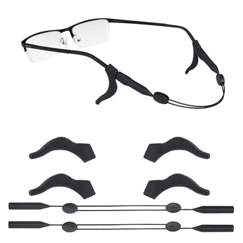 メガネストラップ メガネずれ落ち防止 革新設計 二重穴構造太さ＆細さ穴に兼用 メガネバンド シリコン ..