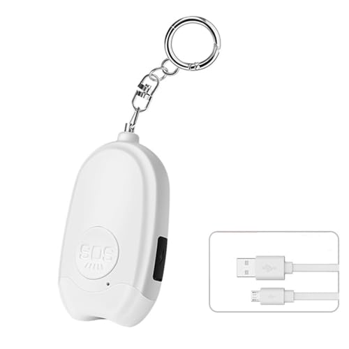 防犯ブザー 防犯アラーム 130dB 超大音量 LEDライト付き 携帯便利 防水 防犯ベル USB充電式 電池低残量..