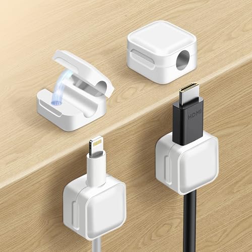 ケーブルホルダー マグネット ケーブルクリップ 薄型 コードホルダー ケーブルフック コードクリップ マグネット ケーブル 固定 磁石 デスク周り 便利グッズ コード まとめる 収納 配線 整理 落下 紛失防止 USB type-c マウスライン 電源コード イヤホン LAN ...