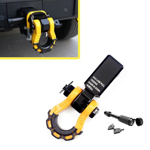 車 シャックルヒッチレシーバー 牽引フック 8ton トレーラー ヒッチ フック アルミニウム合金製 8トン..