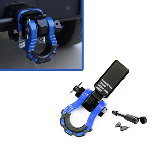 車 シャックルヒッチレシーバー 牽引フック 8ton トレーラー ヒッチ フック アルミニウム合金製 8トン..