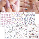 ネイルシール 花 紫陽花 アジサイ ネイルステッカー 花びら 花柄 梅雨 夏 パープル系 DIY 6枚セット 送料無料