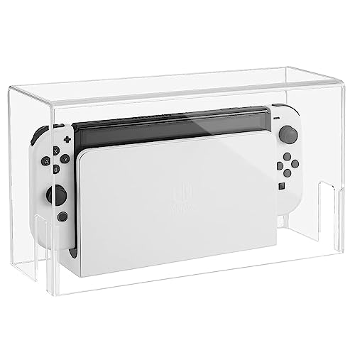 Switch 防塵 カバー アクリル ドック用ケース 汚れ防止 ゲーム中使用可能 お手入れ簡単 給電対応 ダストカバー ドックカバー 透明