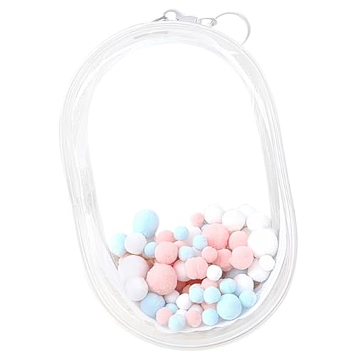 ケース 痛バック 楕円形 防塵 ぬいポーチ 外出 見せバッグ 人形入れ ぬいぐるみ用 両面透明 クリア 厚..