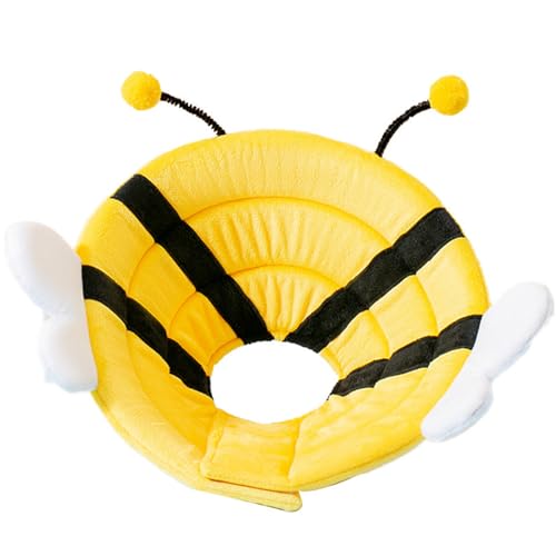 猫 犬 エリザベスカラー 布製 ミツバチの形 柔らかい可愛い 傷口保護 引っ掻き防止 手術後の傷なめ防止..