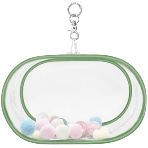 ケース 痛バック 防塵 ぬいポーチ 外出 見せバッグ 楕円形 PVC 人形入れ ぬいぐるみ用 クリア カバンに..