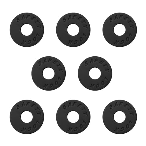 ギターストラップロック シリコン製 ギター ストラップ止め ロック ロックピン ストラップピン 楽器パーツ 落下防止 (8個セット ブラック) 送料無料