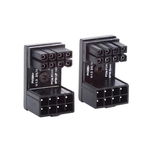 ATX 8P GPUオス-8Pメス 360度上向きダウンアングルパワーヘッダーアダプター グラフィックカード用 12V..