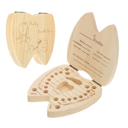 乳歯ケース 乳歯入れ木製 20個穴 乳歯ボックス 木製 ベビートゥース 乳歯保存ケース 抜けた歯 うぶ毛 ..