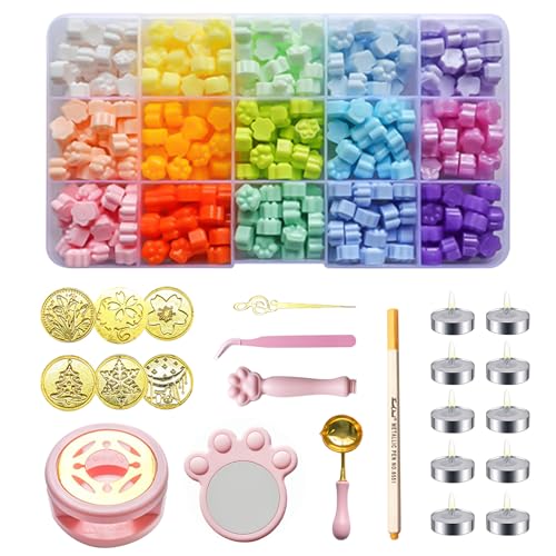 シーリングスタンプセット シーリングワックス 15色 ラッカースーツ 印章 封蝋 スタンプセット 贈り物 専用カラーペン付き招待 結婚式 招待状 手紙 誕生日 ...