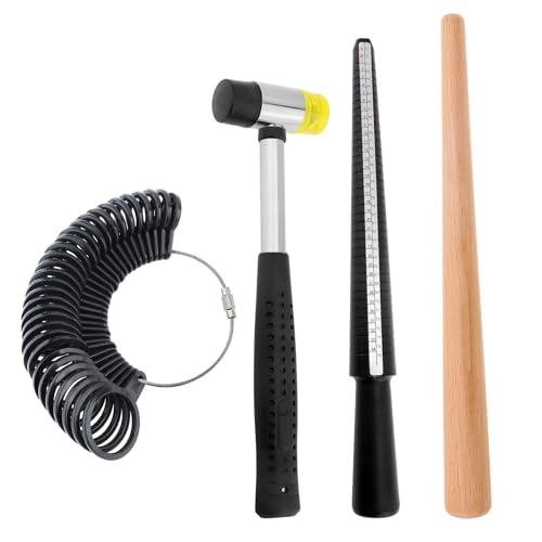 リングゲージ リングサイズゲージ 日本標準規格1号-34号対応 4点セット 指輪 サイズ 計測 アルミ製 プ..