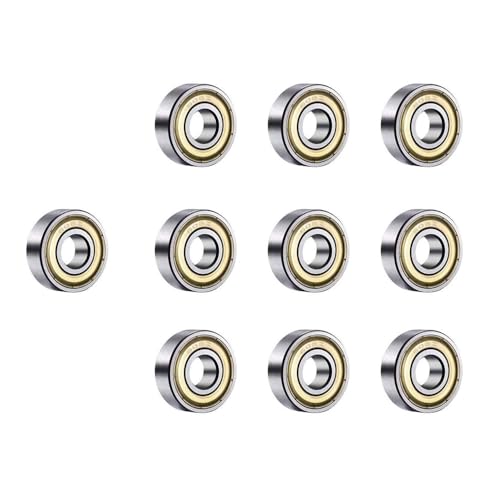 ベアリング ミニベアリング 深溝玉軸受 内径8mm 外径22mm 厚さ7mm ボールベアリング 軸受鋼 両シールド..