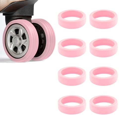 スーツケース タイヤカバー 8個セット シリコン キャスターカバー ホイールカバー 車輪 保護 簡単装着 ..